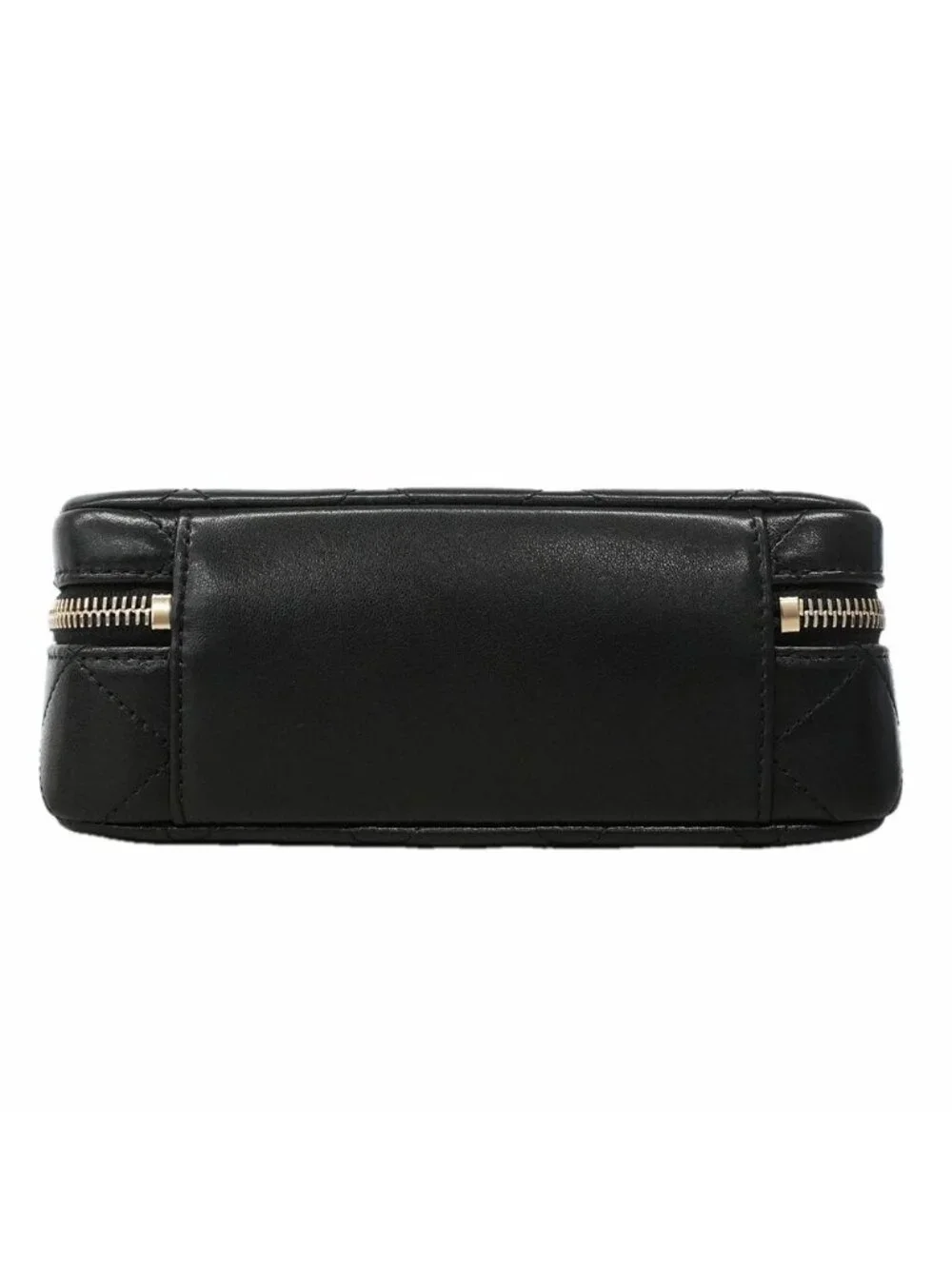 Chanel Vanity Bag Quilted Lambskin Black Gold 2-Way Bag